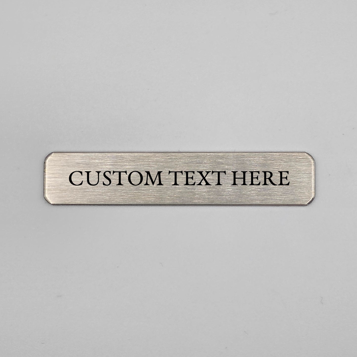 Custom Metal Asset Tags - Laser Engraved - 60mmx12mm Industrial ID Plate