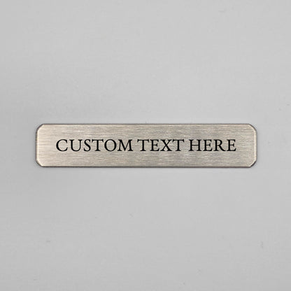 Custom Metal Asset Tags - Laser Engraved - 60mmx12mm Industrial ID Plate