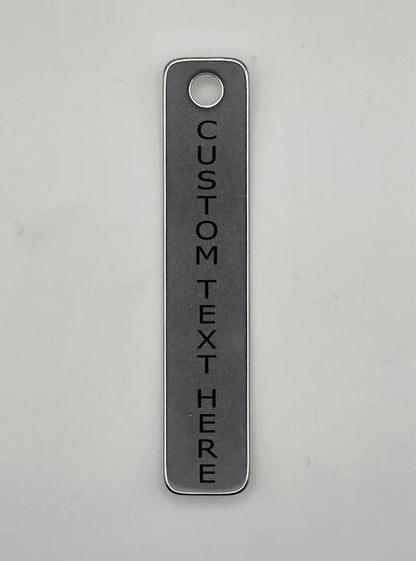 Industrial Laser Engraved Metal ID Tags – 50mm x 10mm Heavy Duty Identification Labels
