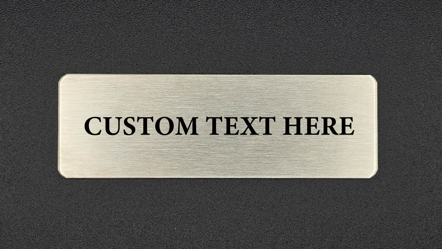 Premium 316 Marine-Grade Stainless Steel Blank Labels | 76mm x 25mm | Brushed Finish
